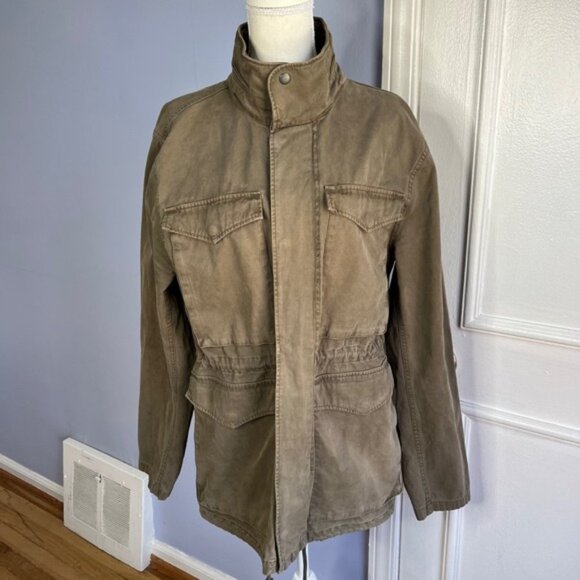 Madewell Field Jacket Chore Coat Utility Army Green Pockets Women's Size‎ Medium - Picture 1 of 15
